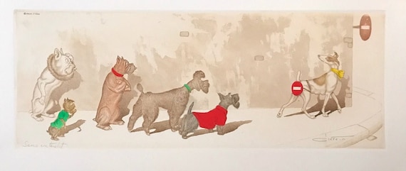 ボリス  オクライ  “dirty dogs of paris”『目には目を！』 VINTAGE BORIS O'KLEIN DIRTY DOGS OF PARIS PRINT C'EST