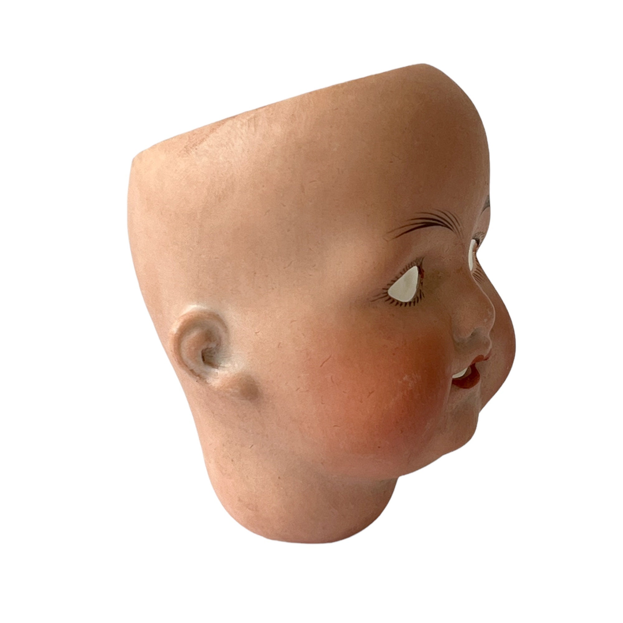Tête De Poupée En Biscuit Porcelaine – Reproduction Armand Marseille Moule 243, Taille 0