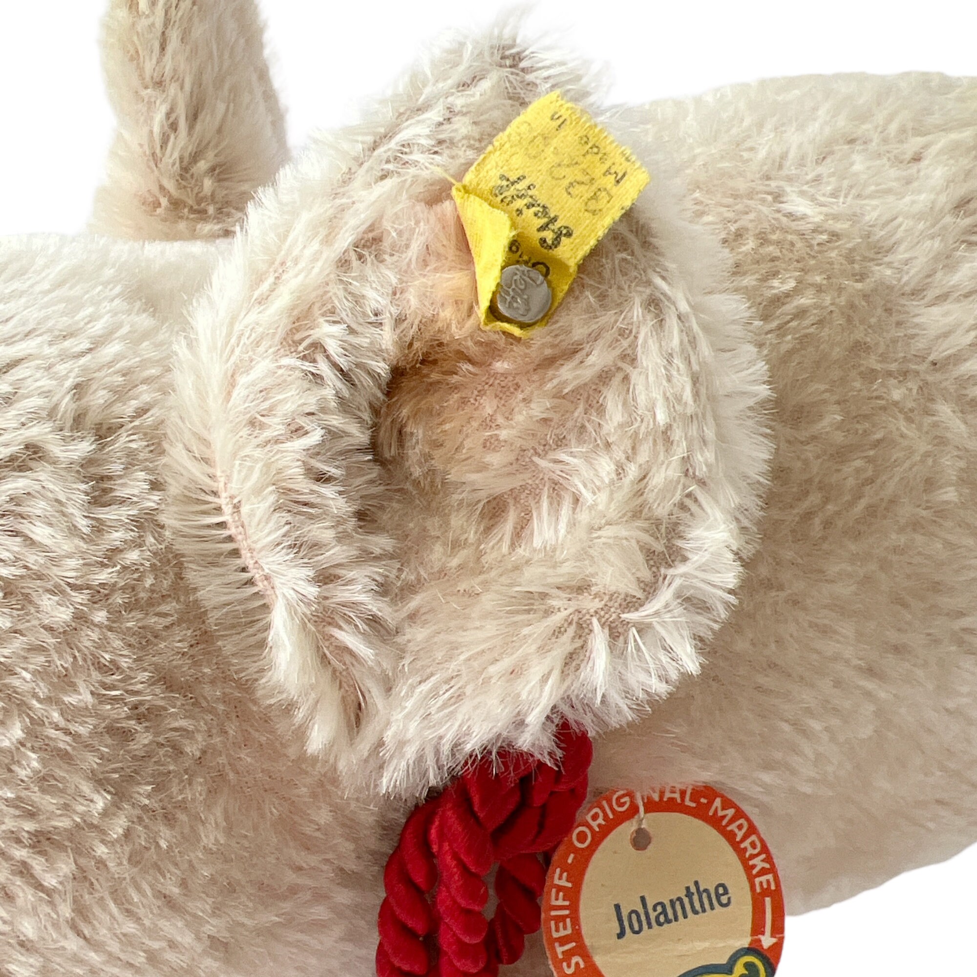 Vintage Steiff Jolanthe Pig 1970s Mohair Plush, Model 1322.08