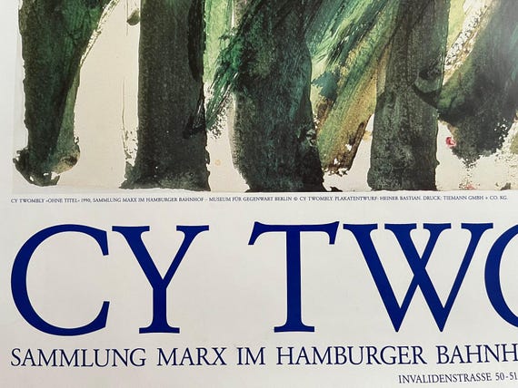 Cy Twombly “untitled” Vintage Exhibition Poster • Museum Art