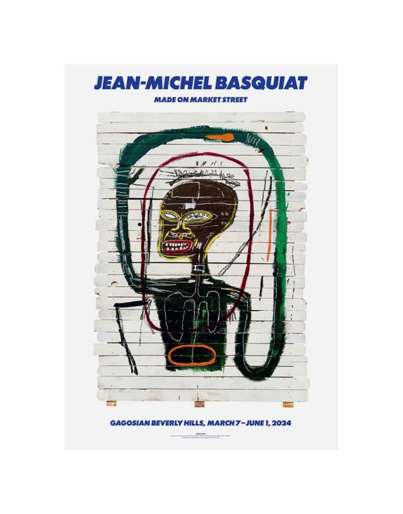 ジャン＝ミシェル・バスキア、オリジナル展覧会美術館ポスター - Etsy 日本