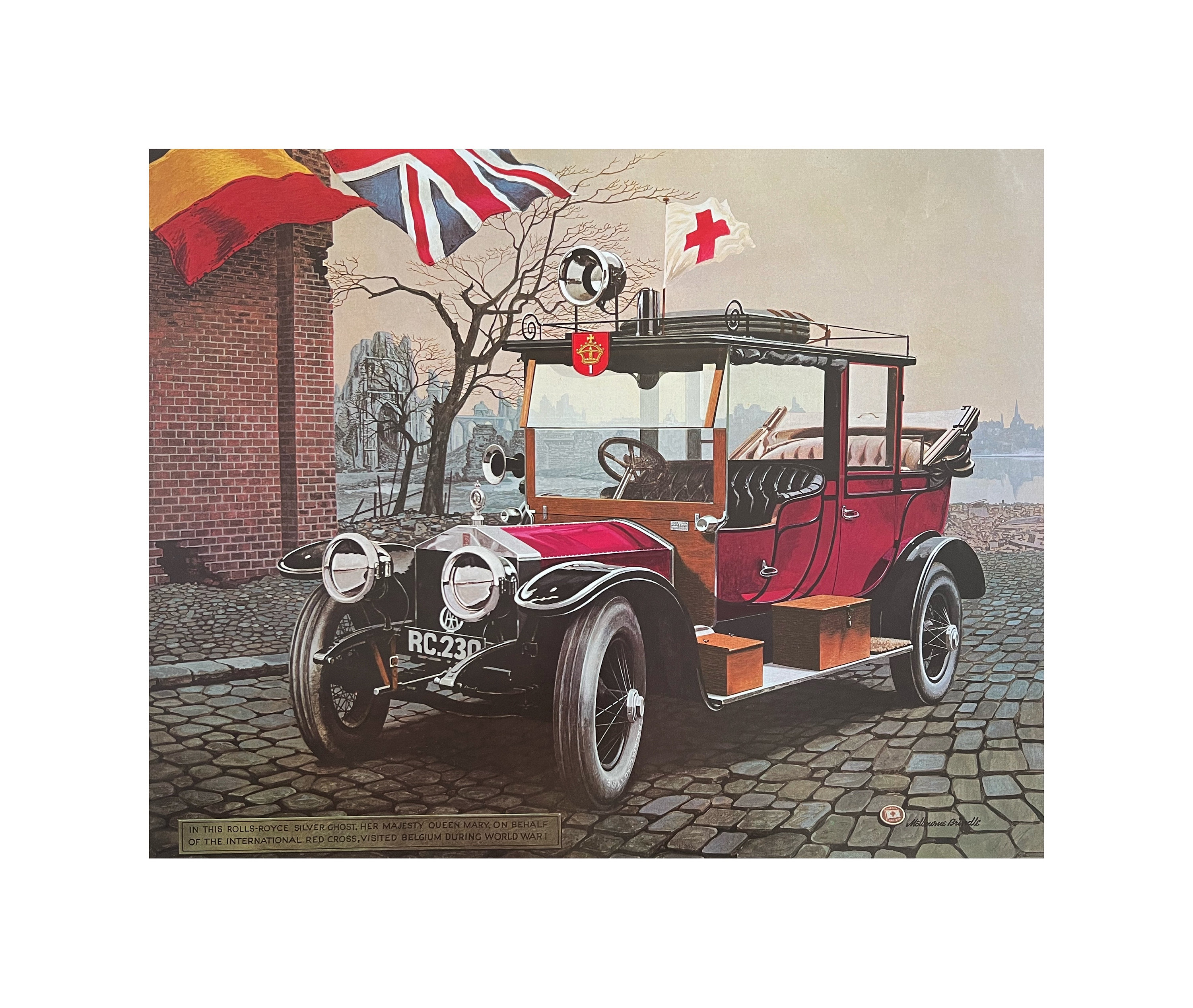 Vintage Car Lithograph. Rolls Royce. Silver Ghost. 1908. the Silver ...