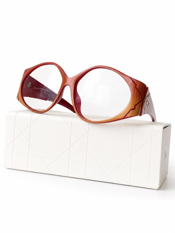 Vintage Optyl Eyeglass Frame, Red Brown Oversized Glasses, Germany
