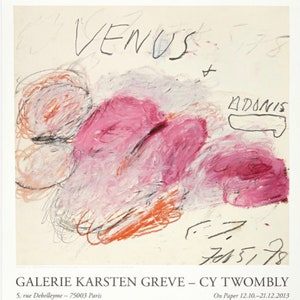 Cy Twombly, cartel original de la exposición del museo. 2013.