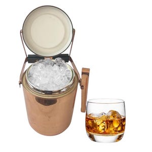 Vintage ALFI Copper Ice Bucket with Built-in Thermos & Tongs – 1960s-70s West Germany
