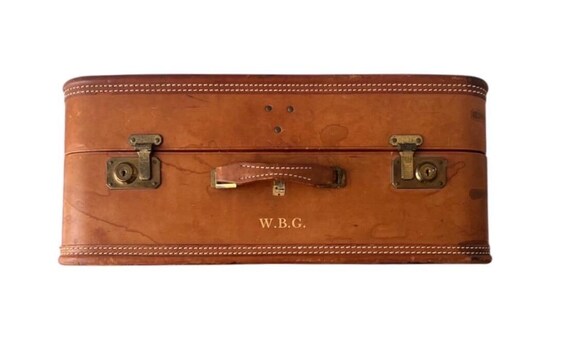 Antique Belber Suitcase 1910s – California Saddle Lea… - Gem