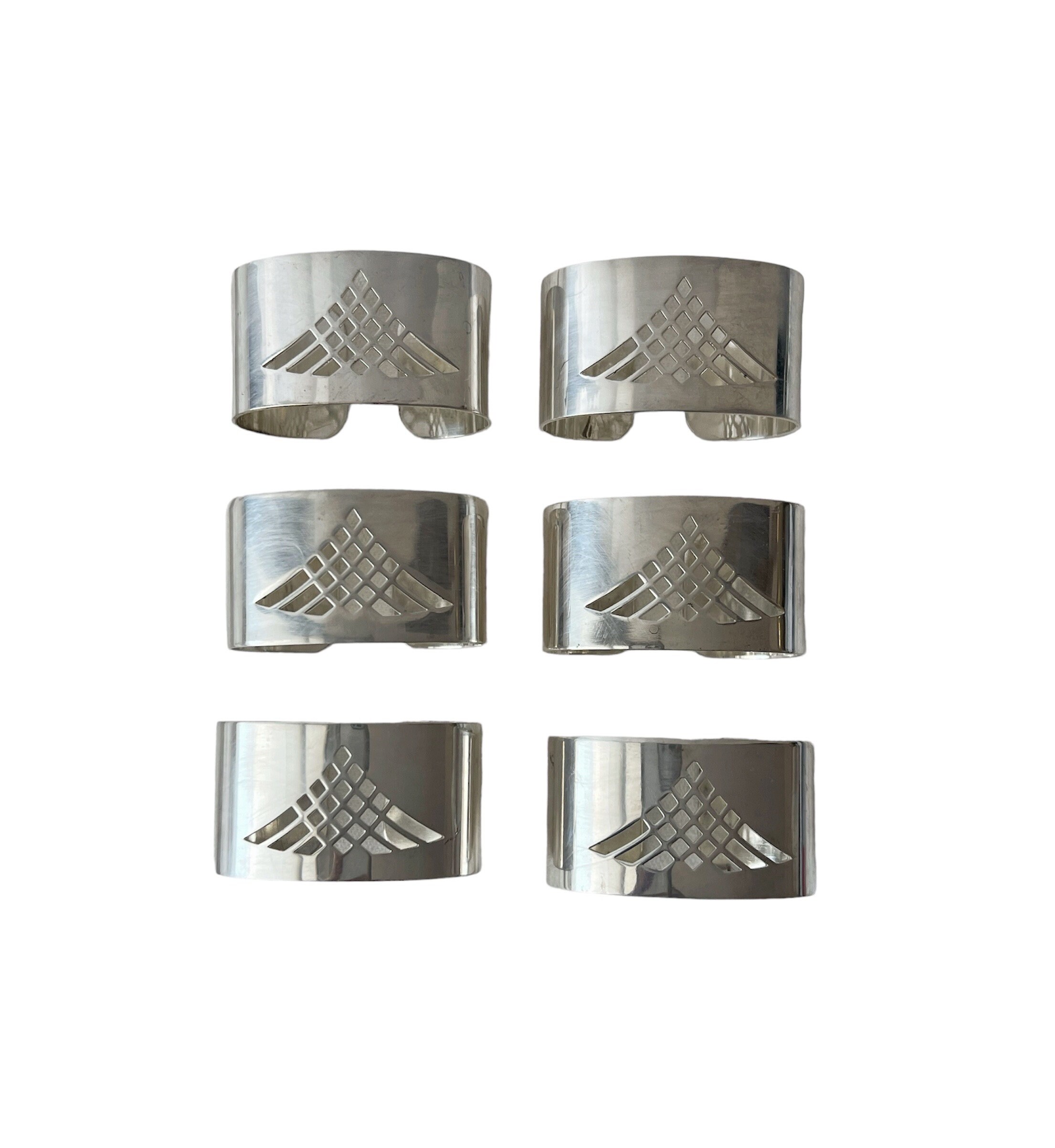 ヴィンテージ シルバーメッキ ナプキンリング 6個セット 1970年代～80