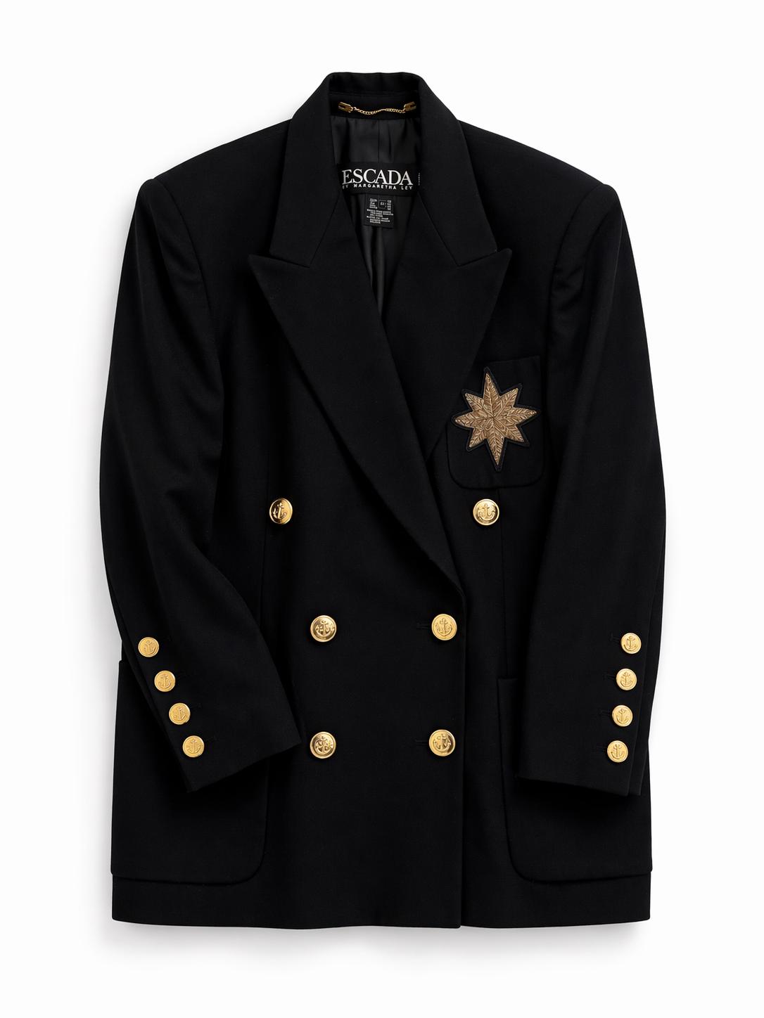 Vintage Escada by Margaretha Ley Navy Blue Blazer – Wool 