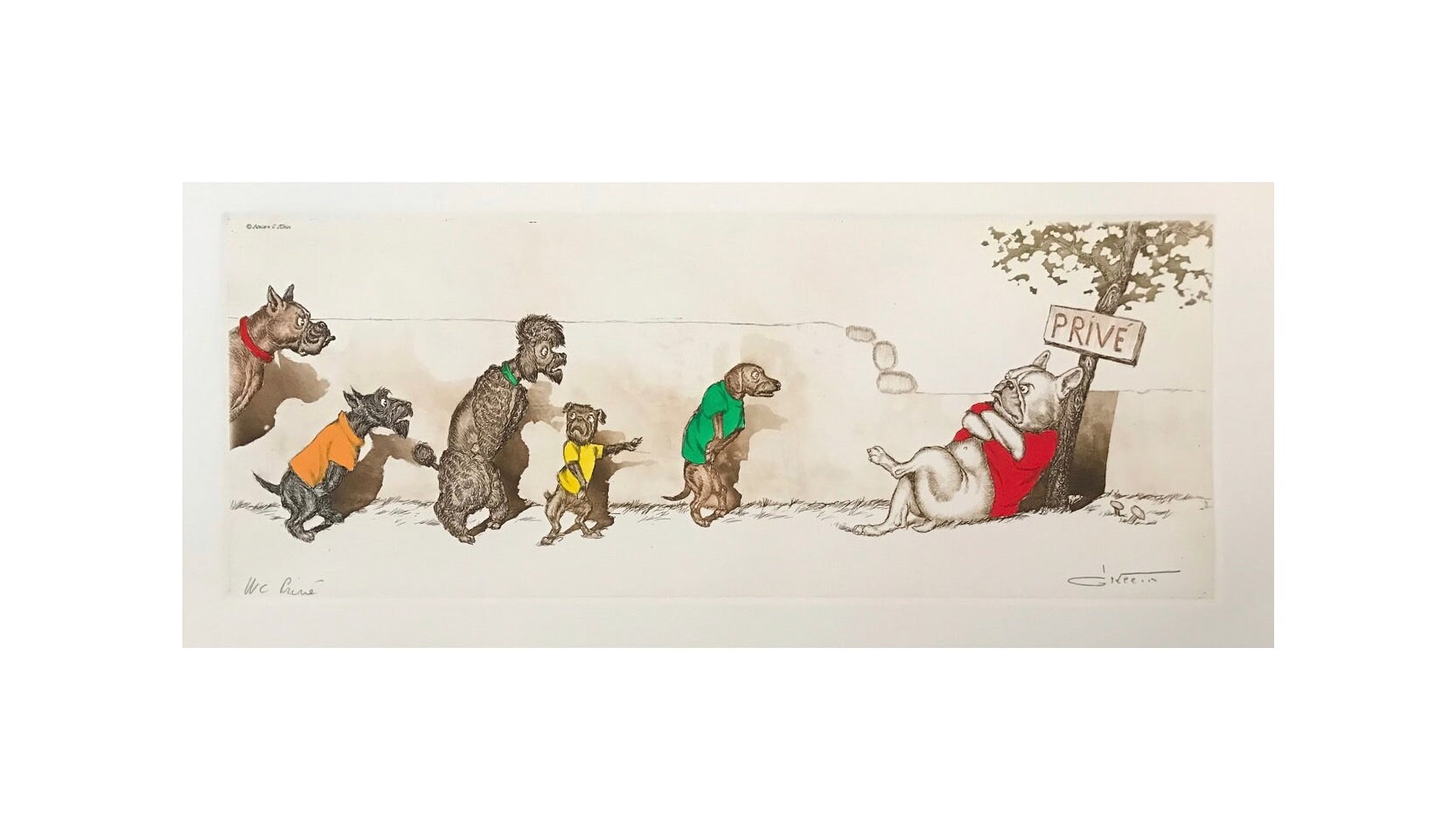 Boris O'klein, Dirty Dogs of Paris. Original Signed Etching. - Etsy