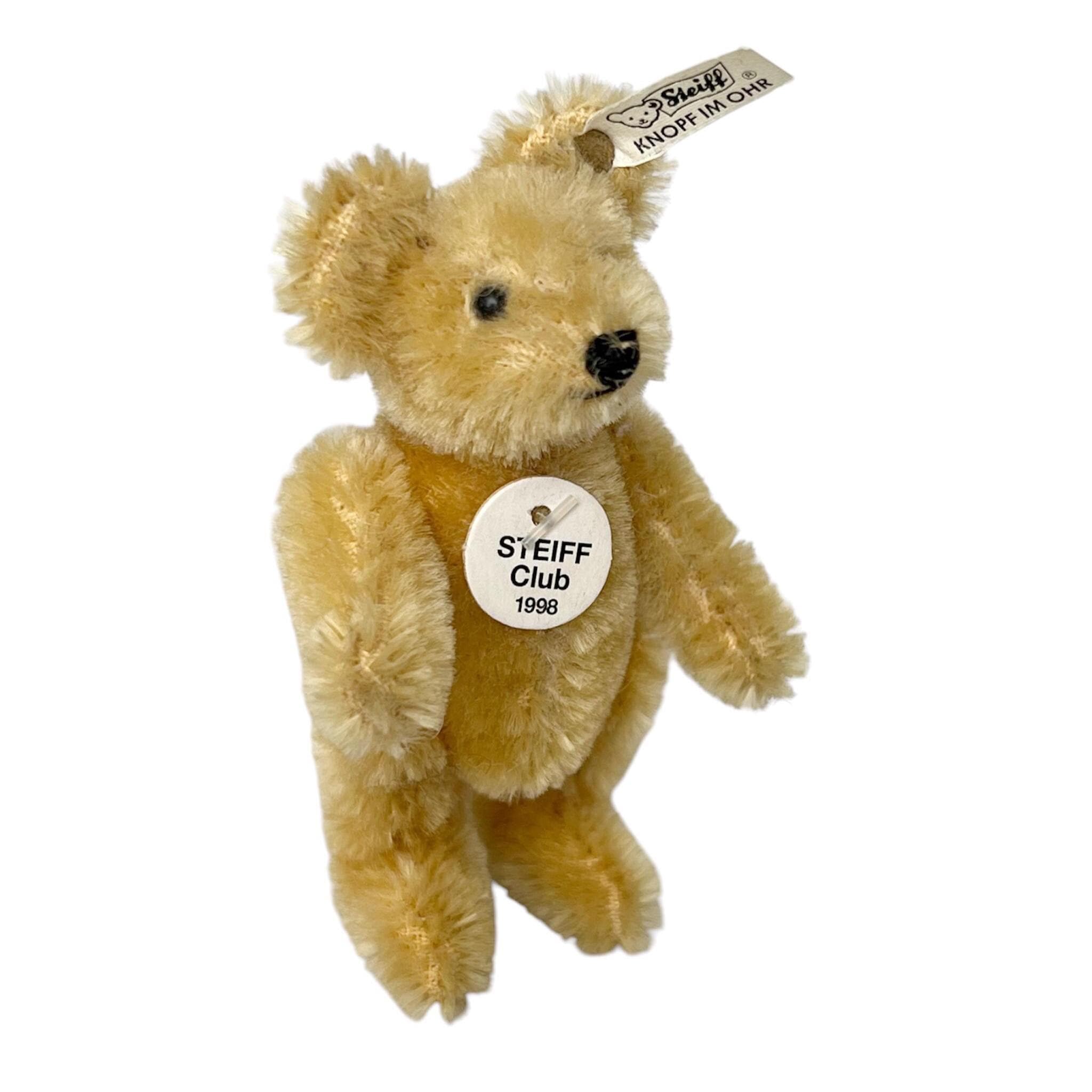 STEIFF Club 1998 ぬいぐるみ Steiff Club Teddy Bear 1998, Miniature Mohair Bear, Knopf Im Ohr