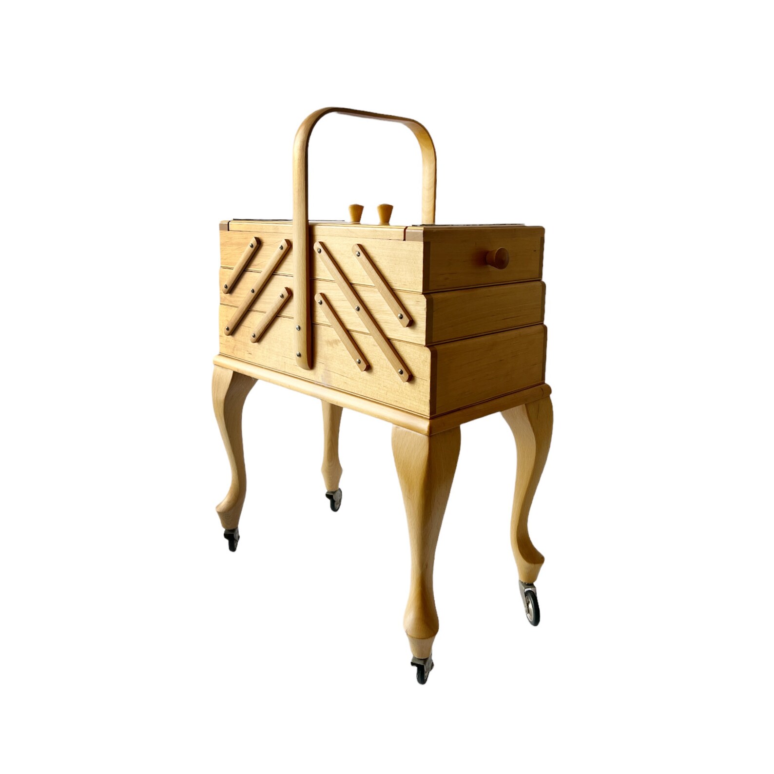 Vintage Cantilever Sewing Box on Wheels. Work Box. Craft Caddy Etsy UK