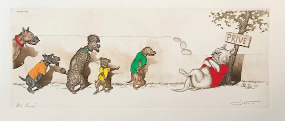 ボリス オクライン “dirty dogs of paris” 6作品セット Boris O'klein, Dirty Dogs of Paris. Original Signed Etching. - Etsy