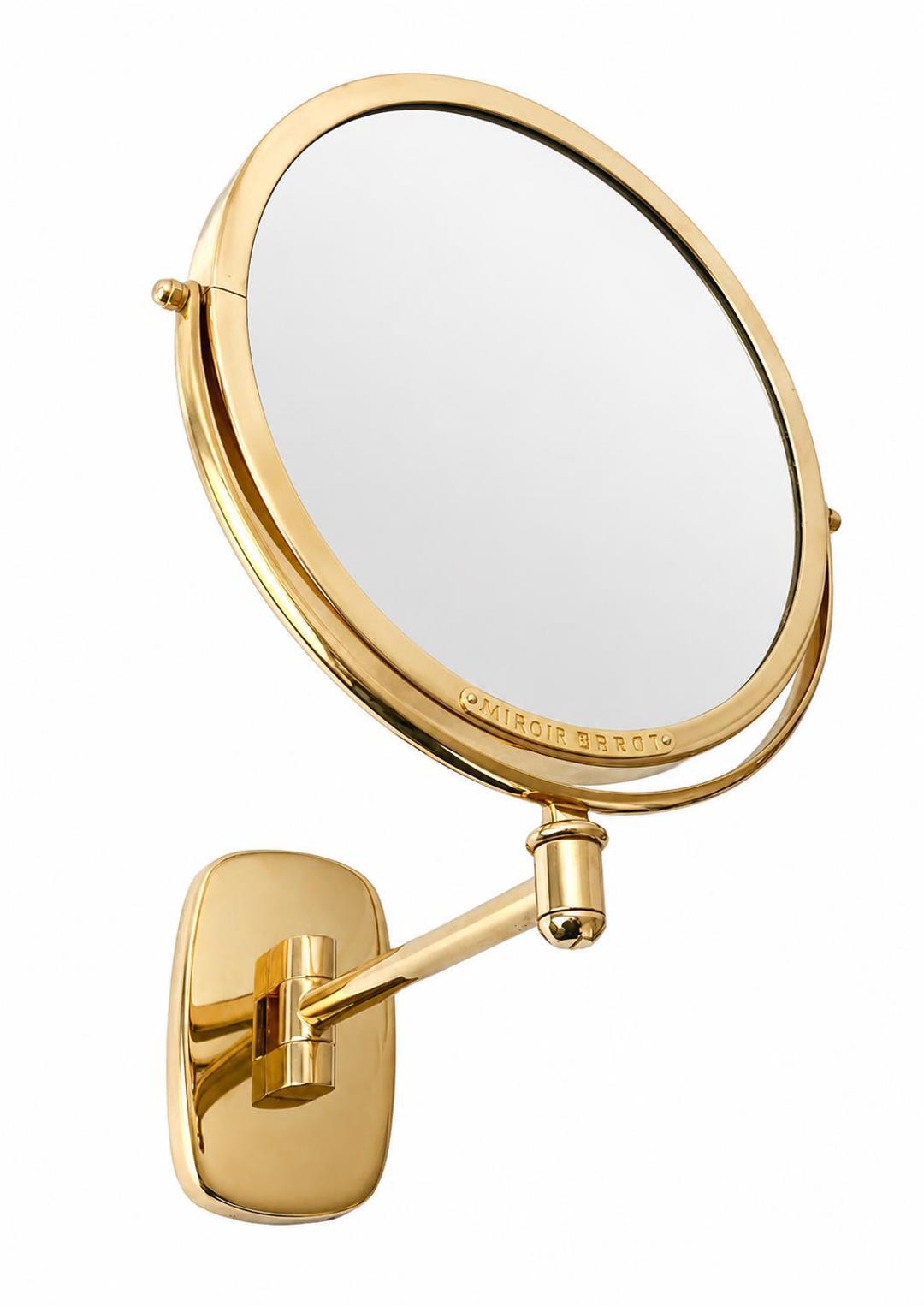 Miroir Brot Wall-mounted Mirror | Gold Finish | 5X Magnification