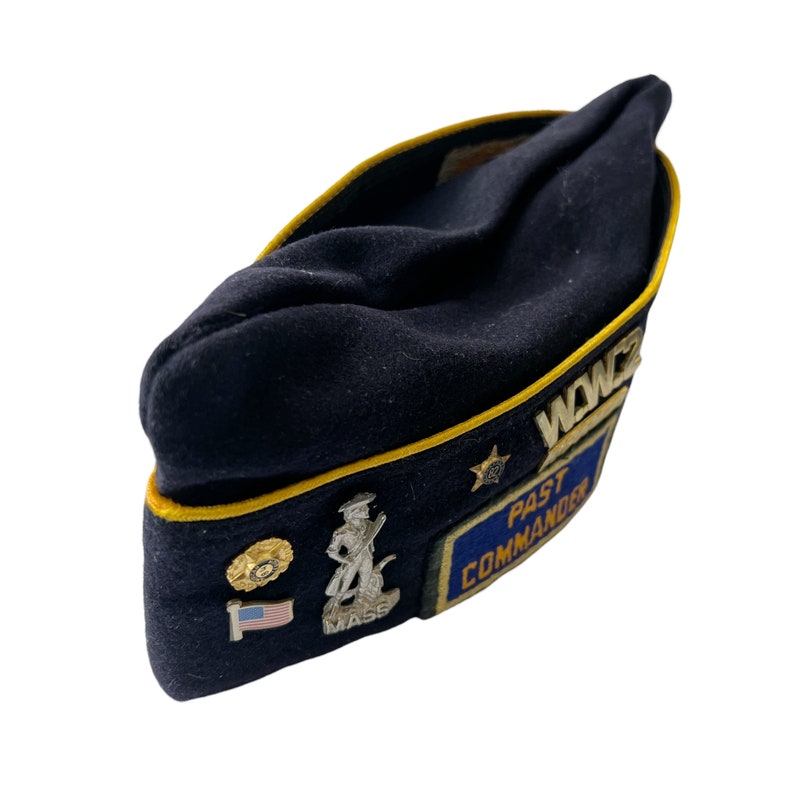 Vintage American Legion Cap: WW2 Korea Past Commander, Metal Pins (size ...