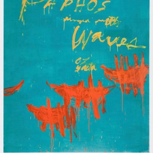 Cy Twombly - &quot;Leaving Paphos Ringed with Waves&quot; - Original Exhibition Museum Poster (2009)