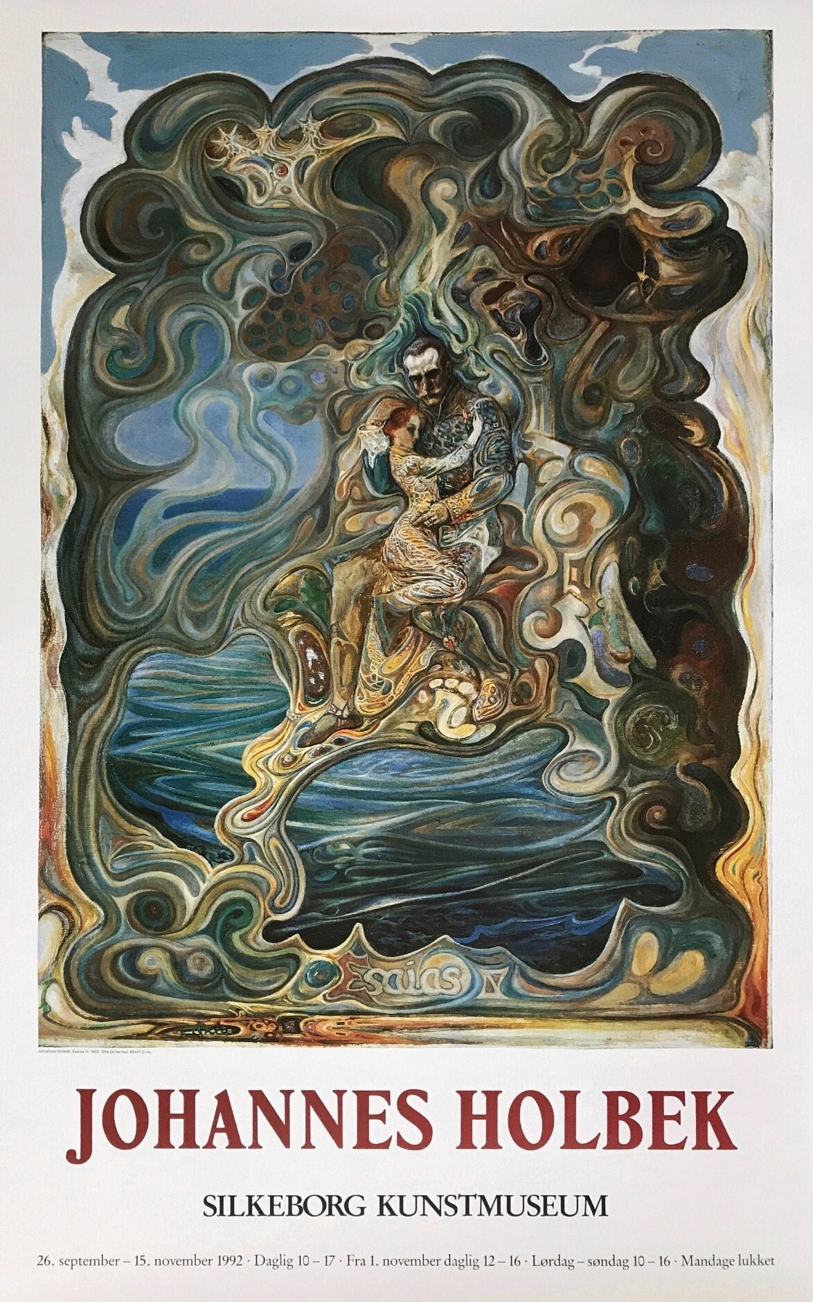 Johannes Holbek “esaias IV” Original Vintage Poster, Silkeborg