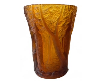 Amazing Art Deco Original Czechoslovakia Tall Satin Art