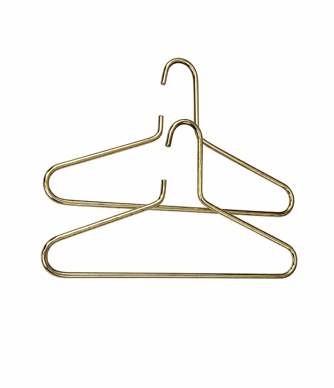 Mid-century Modern Brass-coated Steel Hangers - Carl Auböck Style