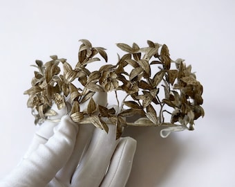 Antique Myrtle Wedding Crown: German Silver Anniversary Tiara (1913)