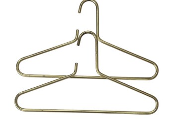 Mid-century Modern Brass-coated Steel Hangers - Carl Auböck Style