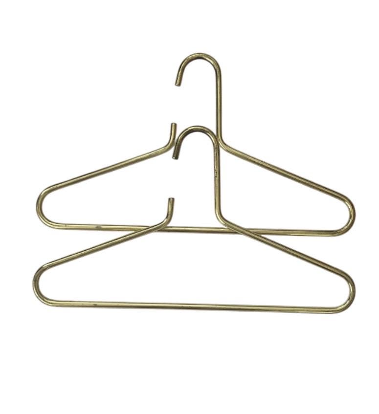 Mid-century Modern Brass-coated Steel Hangers - Carl Auböck Style