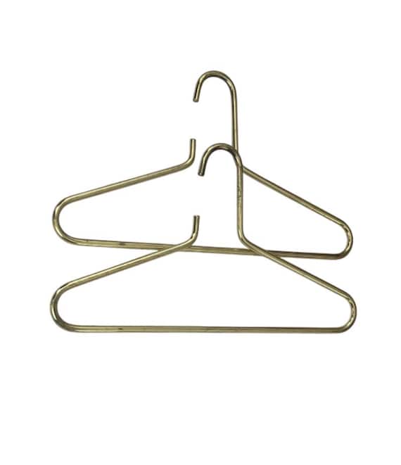 Mid-century Modern Brass-coated Steel Hangers - Carl Auböck Style