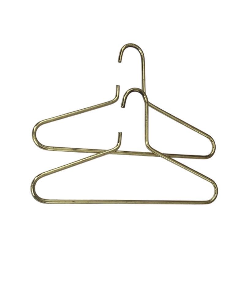 Mid-century Modern Brass-coated Steel Hangers - Carl Auböck Style