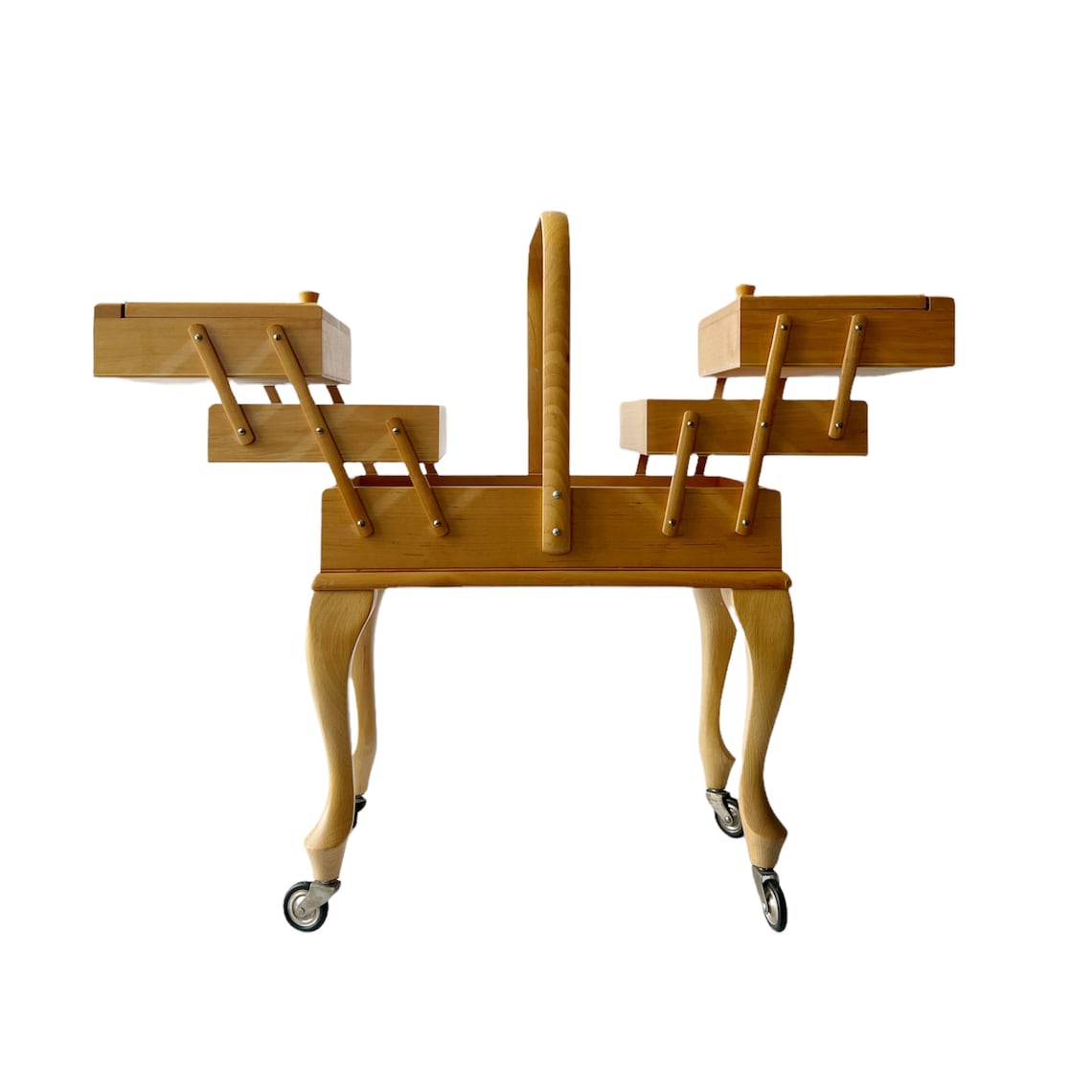 Vintage Cantilever Sewing Box on Wheels. Work Box. Craft Caddy Etsy UK