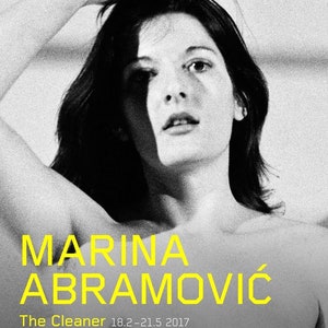 Marina Abramovic, Cartel original de la exposición del museo. 2017.