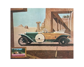 Rolls-Royce. Silver Ghost. 1914. Carrocería Schapiro Schebera Skiff. Litografías de coches antiguos. 1971.
