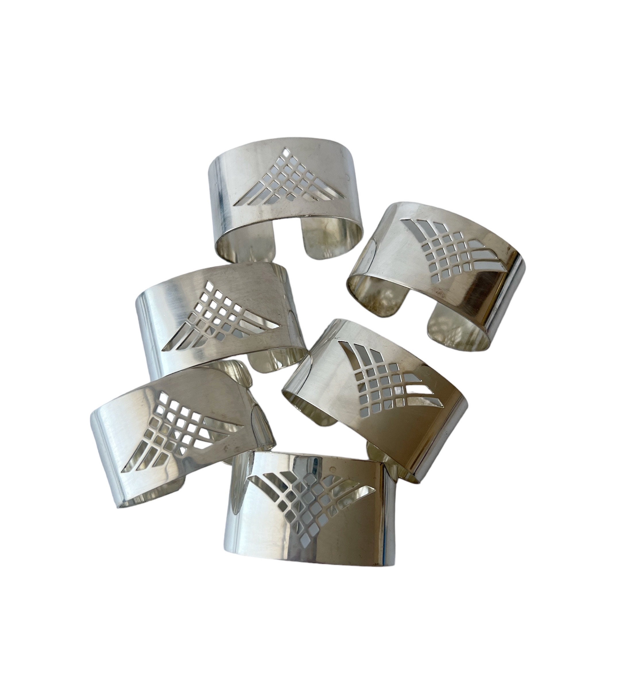 ヴィンテージ シルバーメッキ ナプキンリング 6個セット 1970年代～80