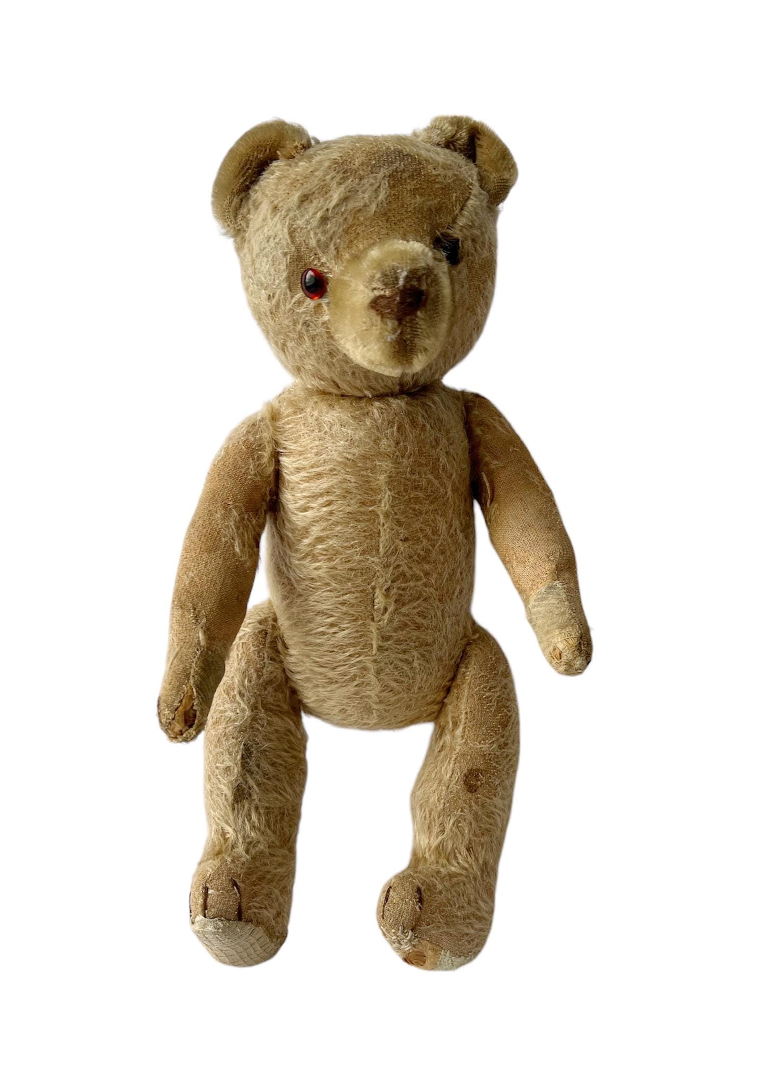 Antique Straw-stuffed Mohair Teddy Bear – 1920s–1930s German Bear