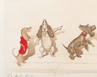 Boris O'klein, Dirty Dogs of Paris. Original Signed Etching. - Etsy
