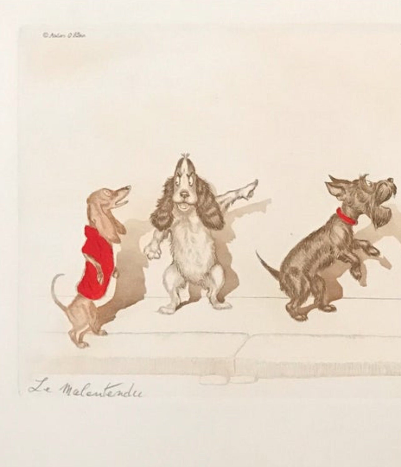 Boris O'klein, Dirty Dogs of Paris. Original Signed Etching. - Etsy