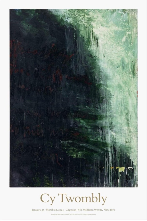 Cy Twombly, Paesaggio, Original Exhibition Museum Poster - Etsy