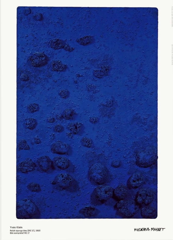 イヴ・クライン作「青」、美術館展示オリジナルポスター - Etsy 日本