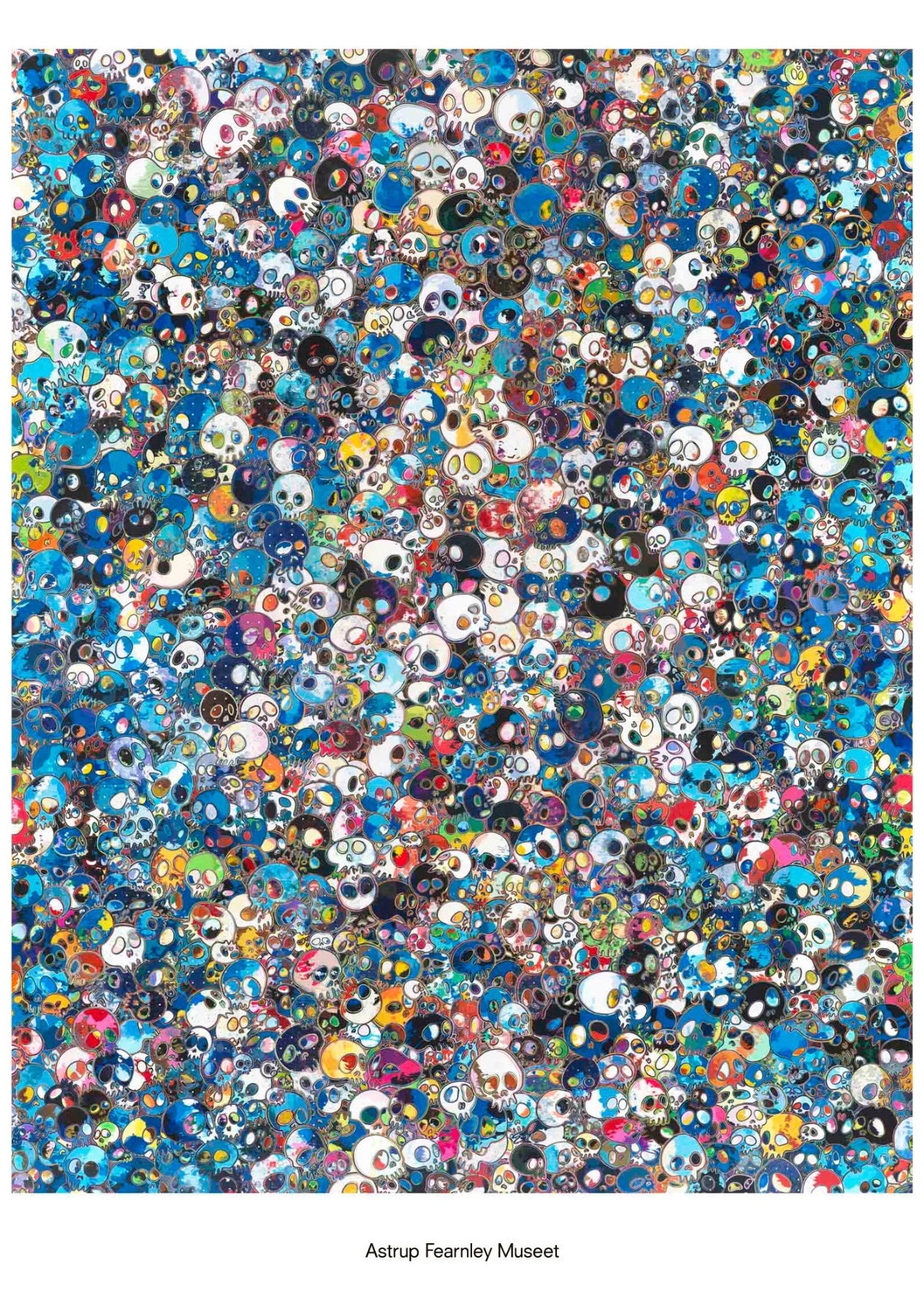 村上隆 ポスター Skulls &amp; Flowers Multicolor Takaoka Art - Artist: Takashi Murakami Title: Skulls