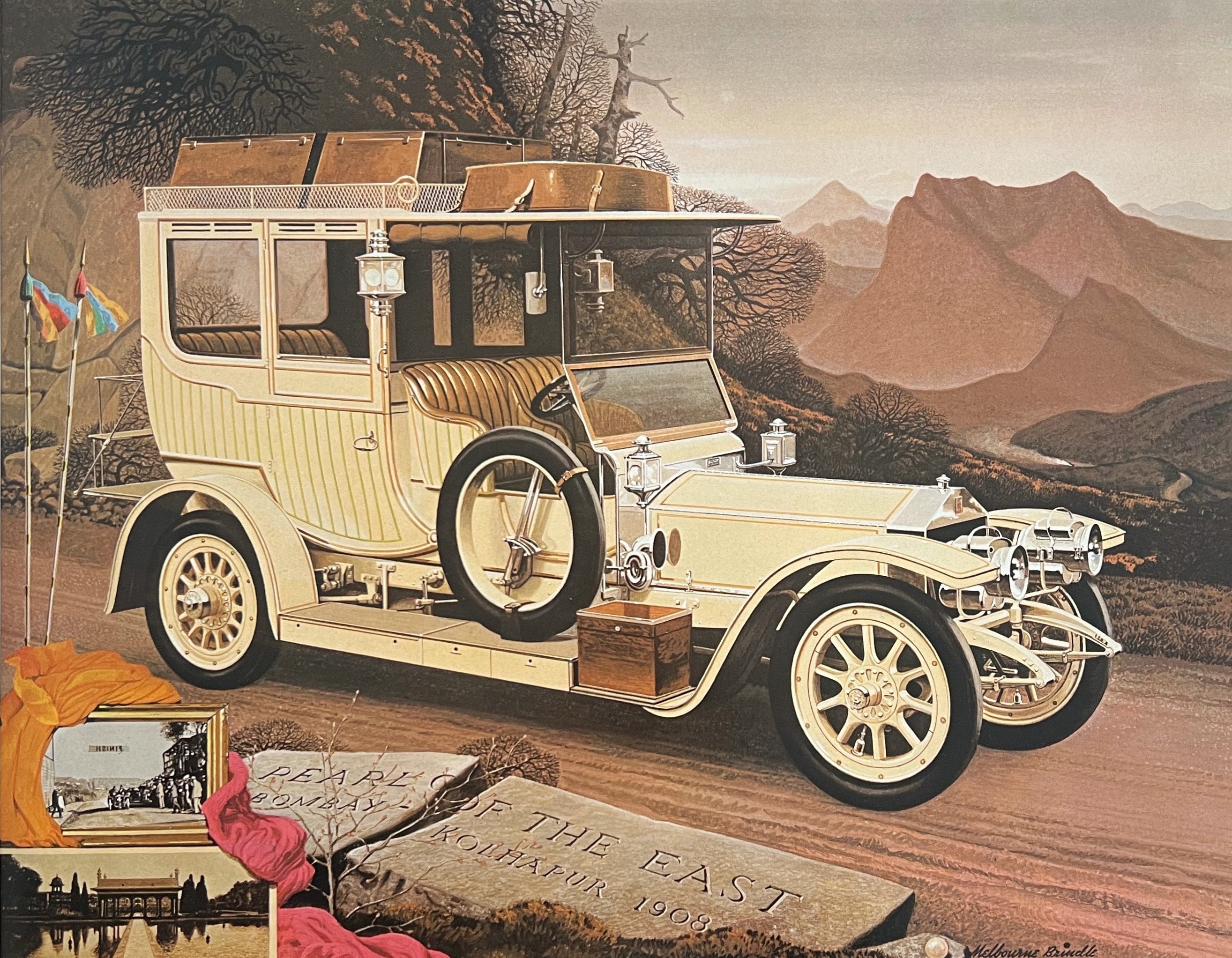 1908 ＲＯＬＬＳ-ＲＯＹEＳ　ノート　車　文房具　レトロカー Rolls Royce. Silver Ghost. 1908. the Pearl of the East