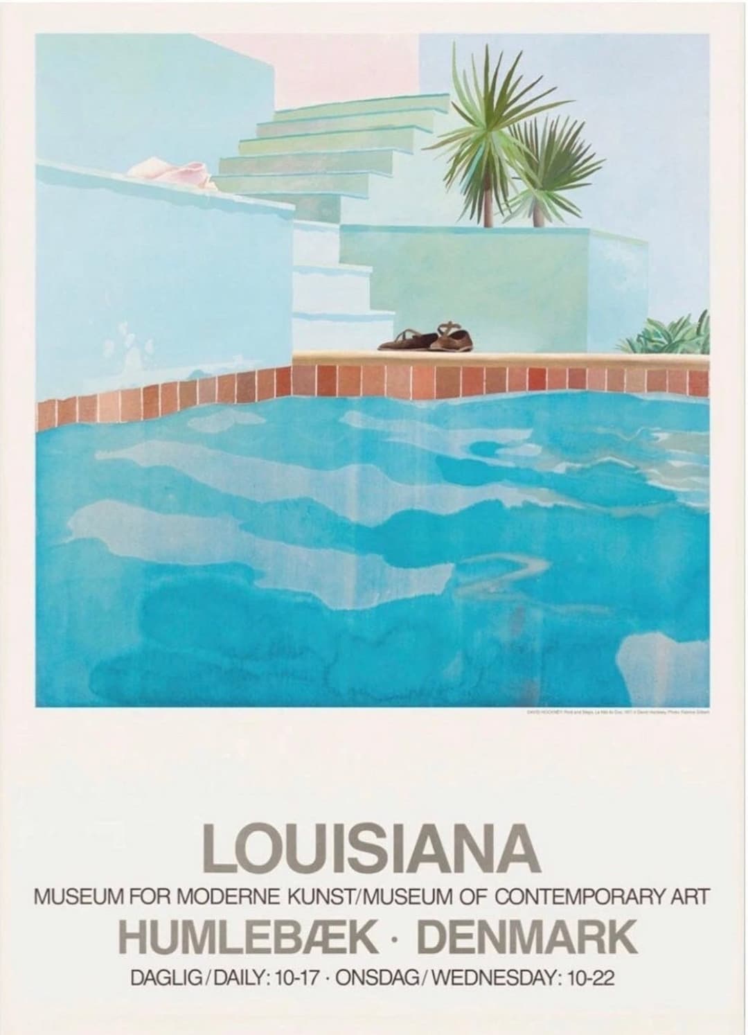 David Hockney Exhibition Poster – Pool and Steps – Modern Art
