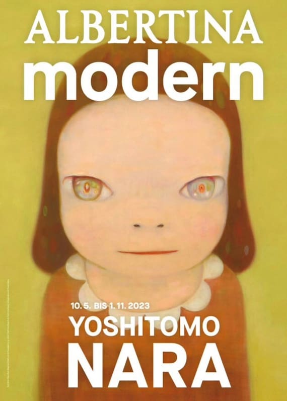 Yoshitomo Nara ポスター　￼INA modern Yoshitomo Nara, Original Exhibition Museum Poster. - Etsy