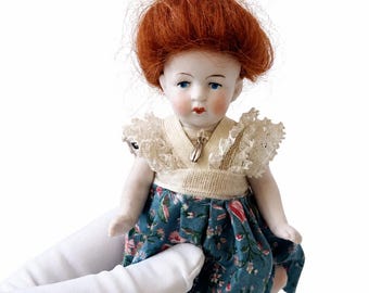 Creazioni Marigio,italy, Biscuit Porcelain Jointed Doll With