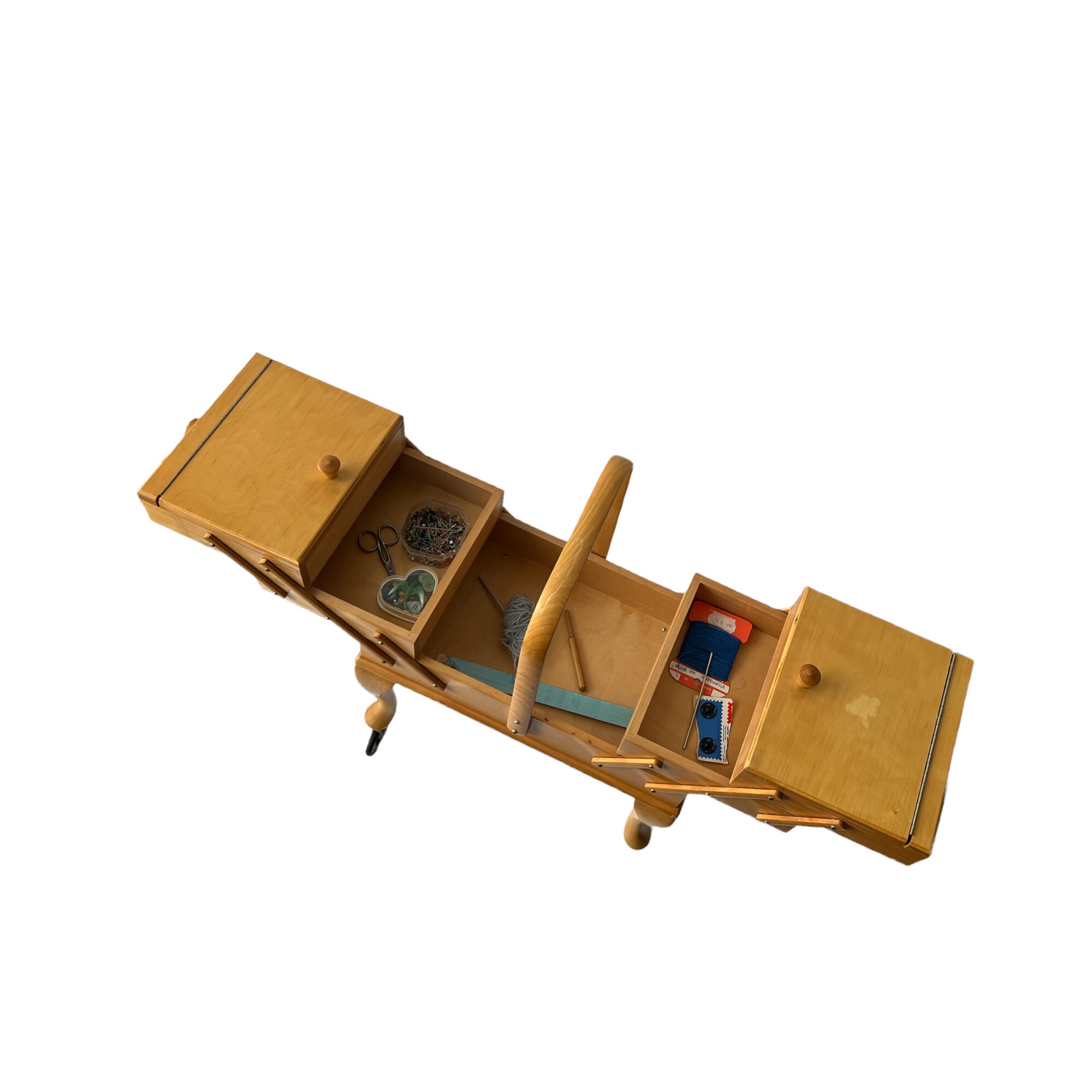Vintage Cantilever Sewing Box on Wheels. Work Box. Craft Caddy Etsy UK