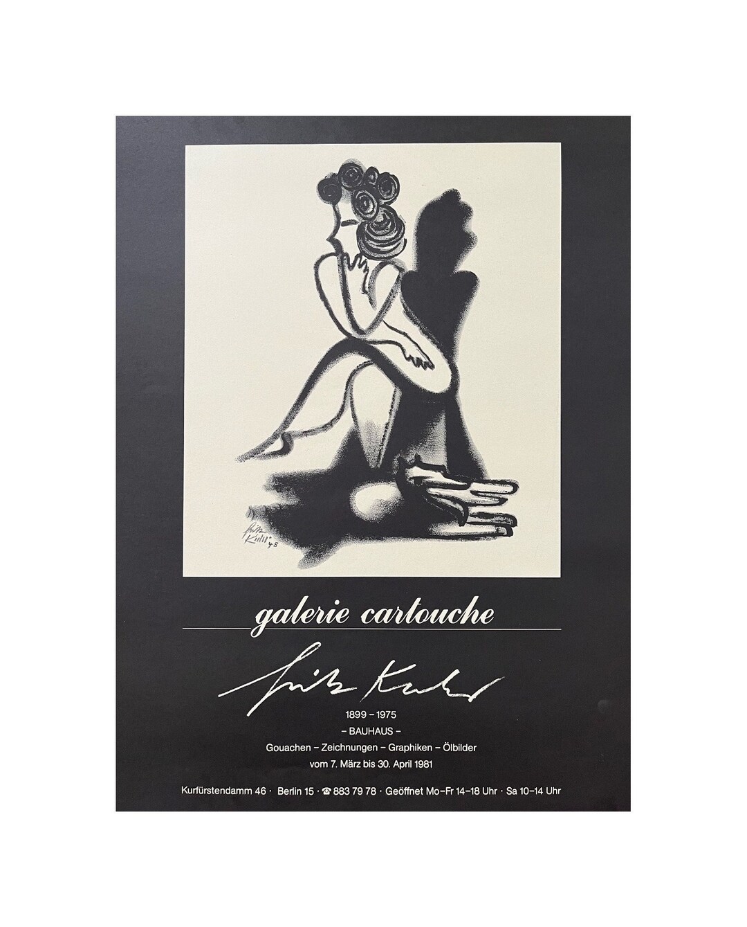 フリッツ・クア。美術館展示ポスター（オリジナル）。1981年。 - Etsy 日本