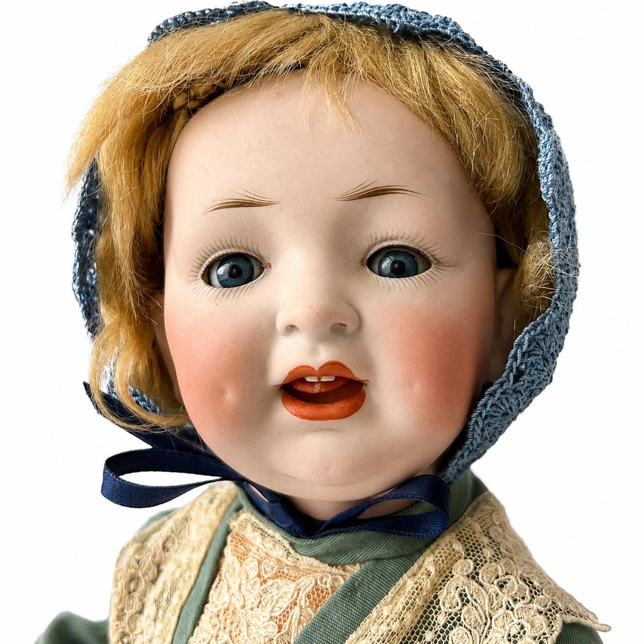 Antique Hertel Schwab German Bisque Doll 35 Cm Made in Germany C