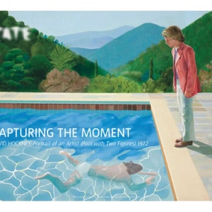 David Hockney, Pool with Two Figures, Original Exhibition Museum Poster