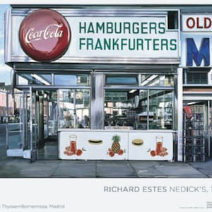 Richard Estes - Cartel original de la exposición "Nedick's"
