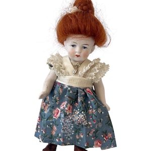 Vintage All-Bisque Artist Character Doll – Jointed Porcelain Doll, 1980s-90s
