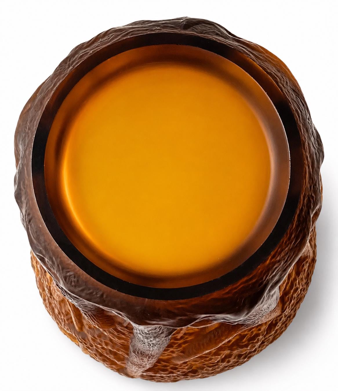 Art Deco Barolac Amber Glass Vase, Josef Inwald Dans La Forêt