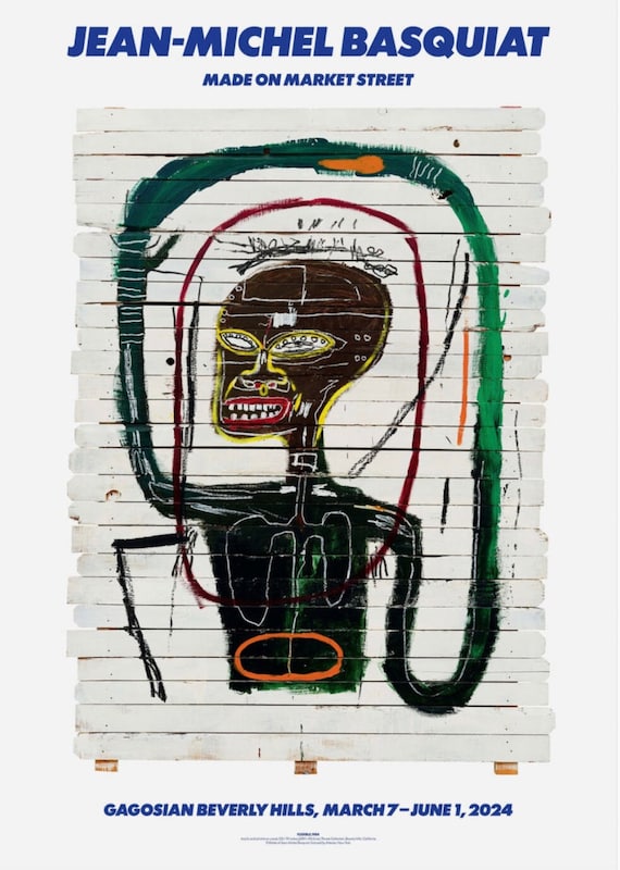 ジャン＝ミシェル・バスキア、オリジナル展覧会美術館ポスター - Etsy 日本