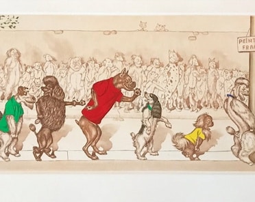 セール‼️ボリスオクライン、犬の絵 緻密な描写‼️手書き‼️ Boris O